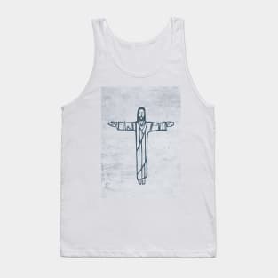 Jesus Christ with open arms illustration Tank Top